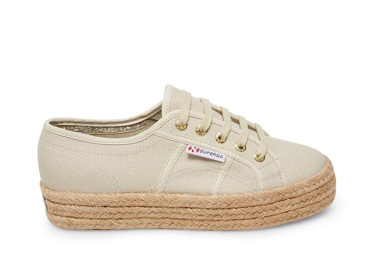 Superga 2730 Cotropew Brown Tan - Womens Superga Platform Shoes